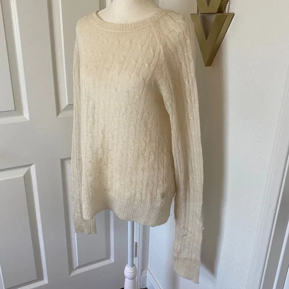 Irene’s Story Boutique Long Sleeve Crew Neck Soft Off White Sweater - Picture 5 of 9